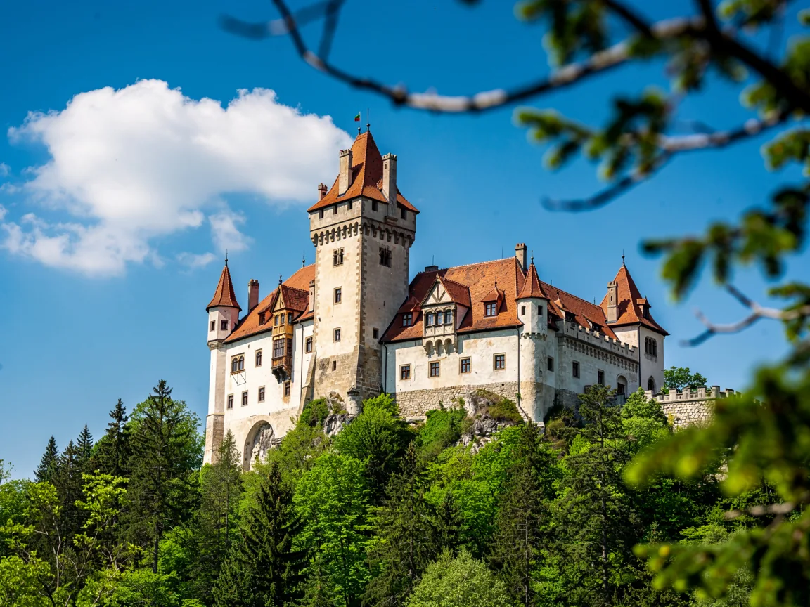 Bran Castle's Gothic silhouette in the Transylvanian hills