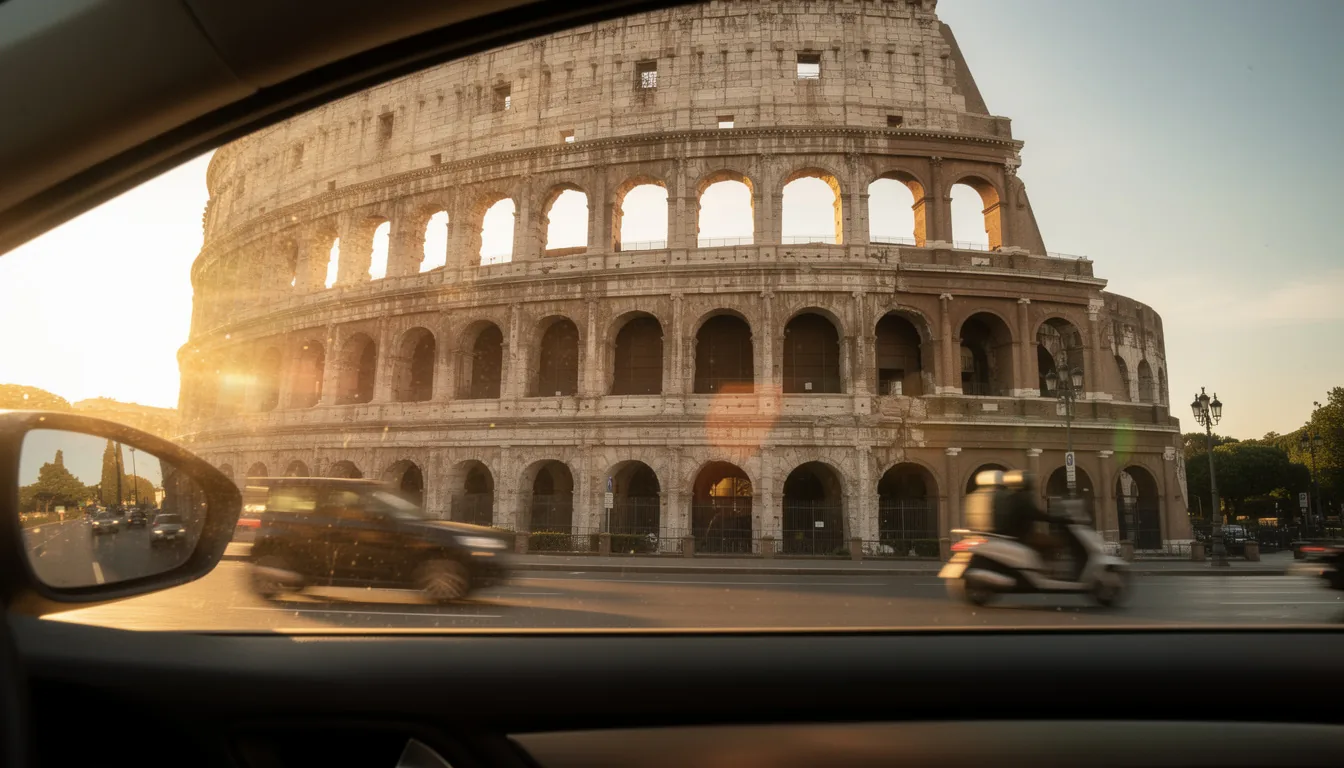 The Colosseum standing at the heart of Rome