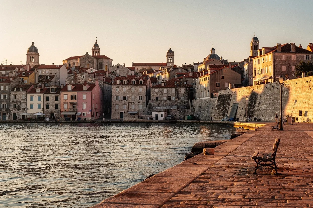 Split's historic waterfront on Croatia's Adriatic coast