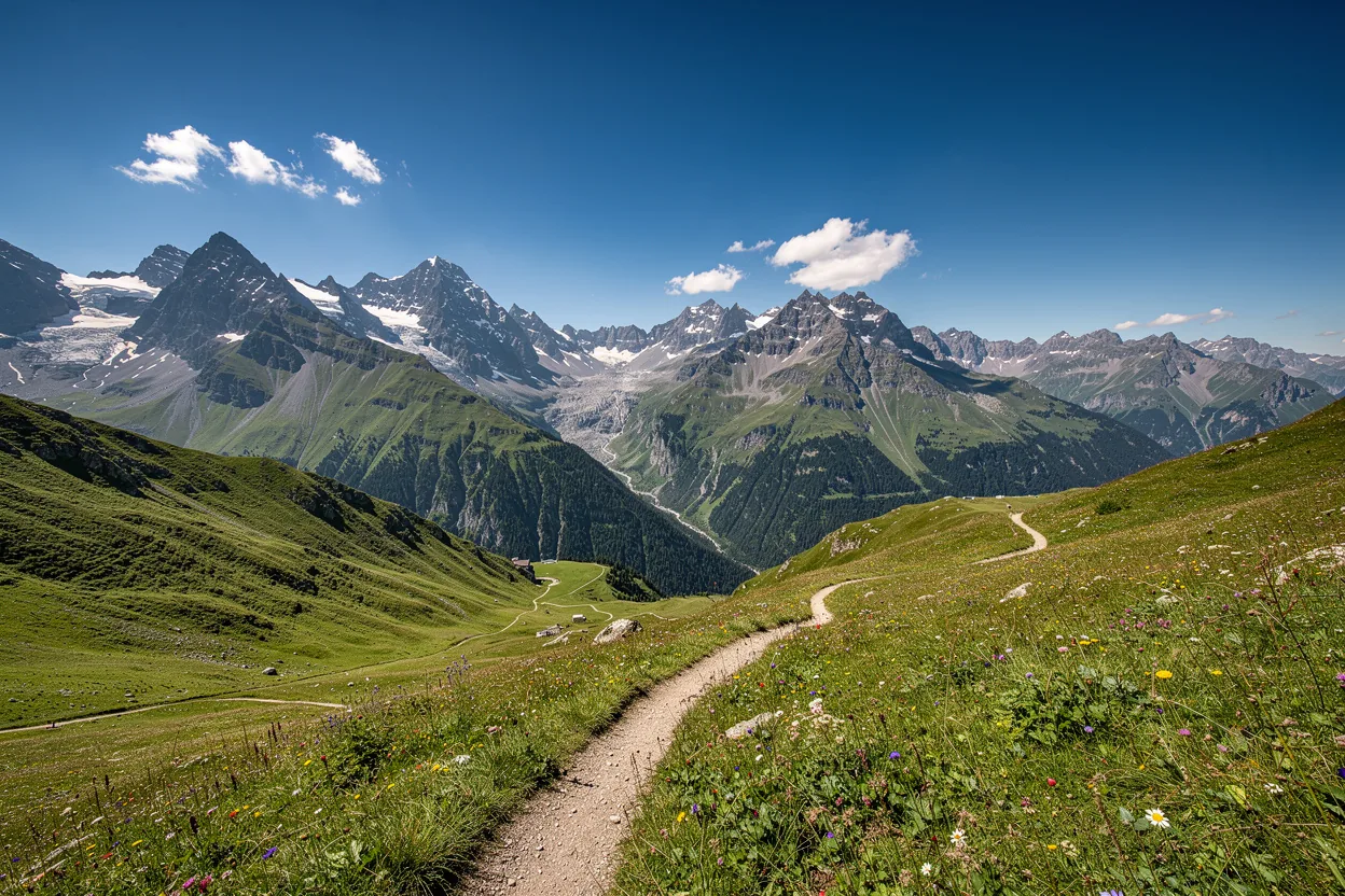 Dramatic peaks along the Austrian Alps