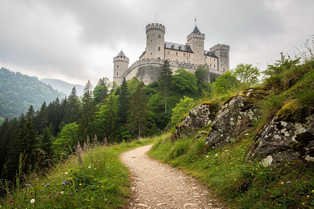 Capturing a castle in golden afternoon light