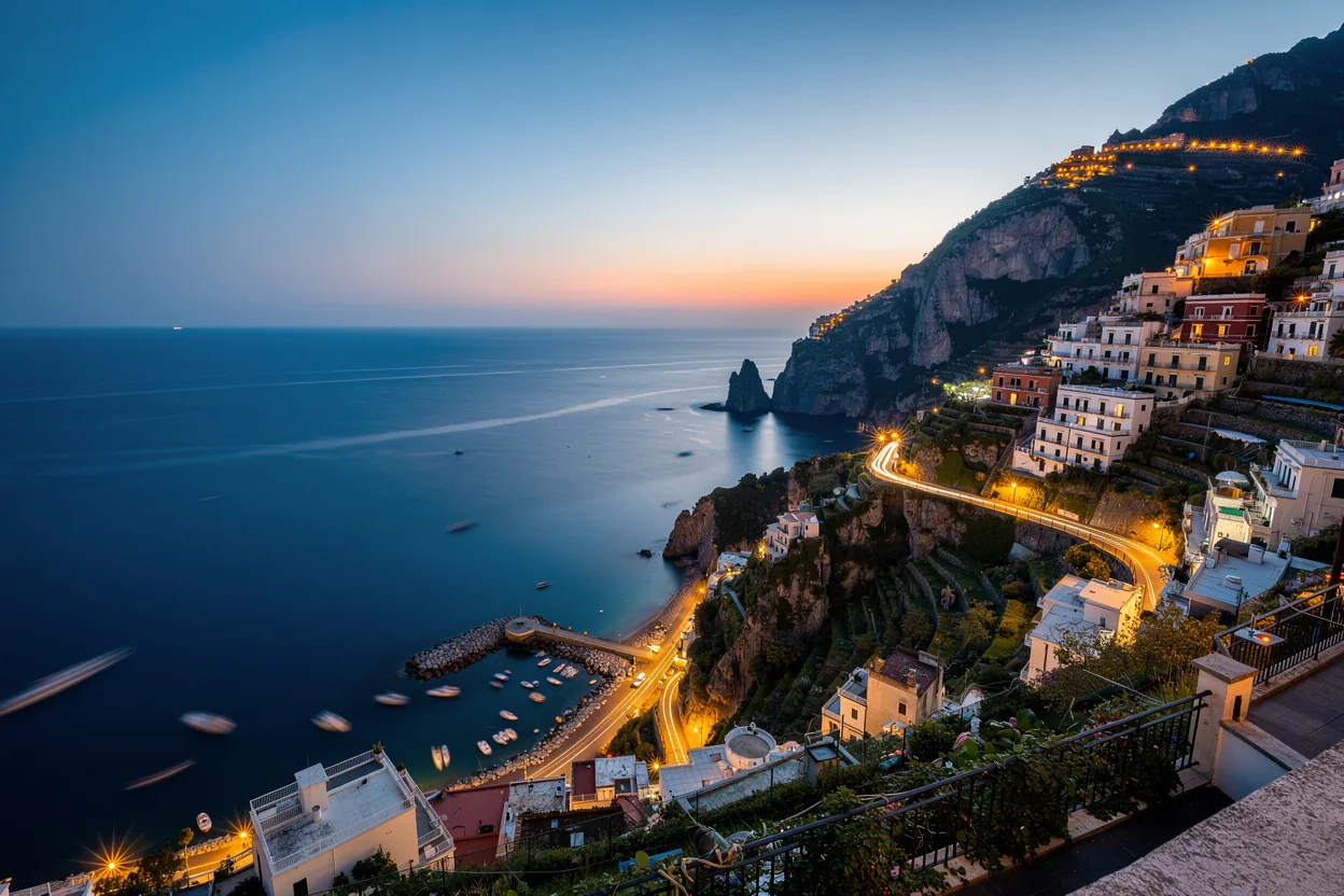 The dramatic cliffside villages of the Amalfi Coast
