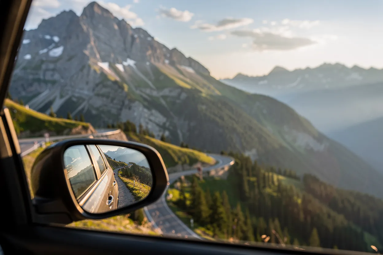 Alpine roadtrip landscape