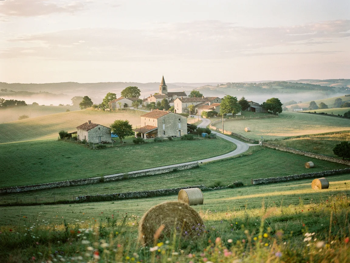 French countryside near Champagne