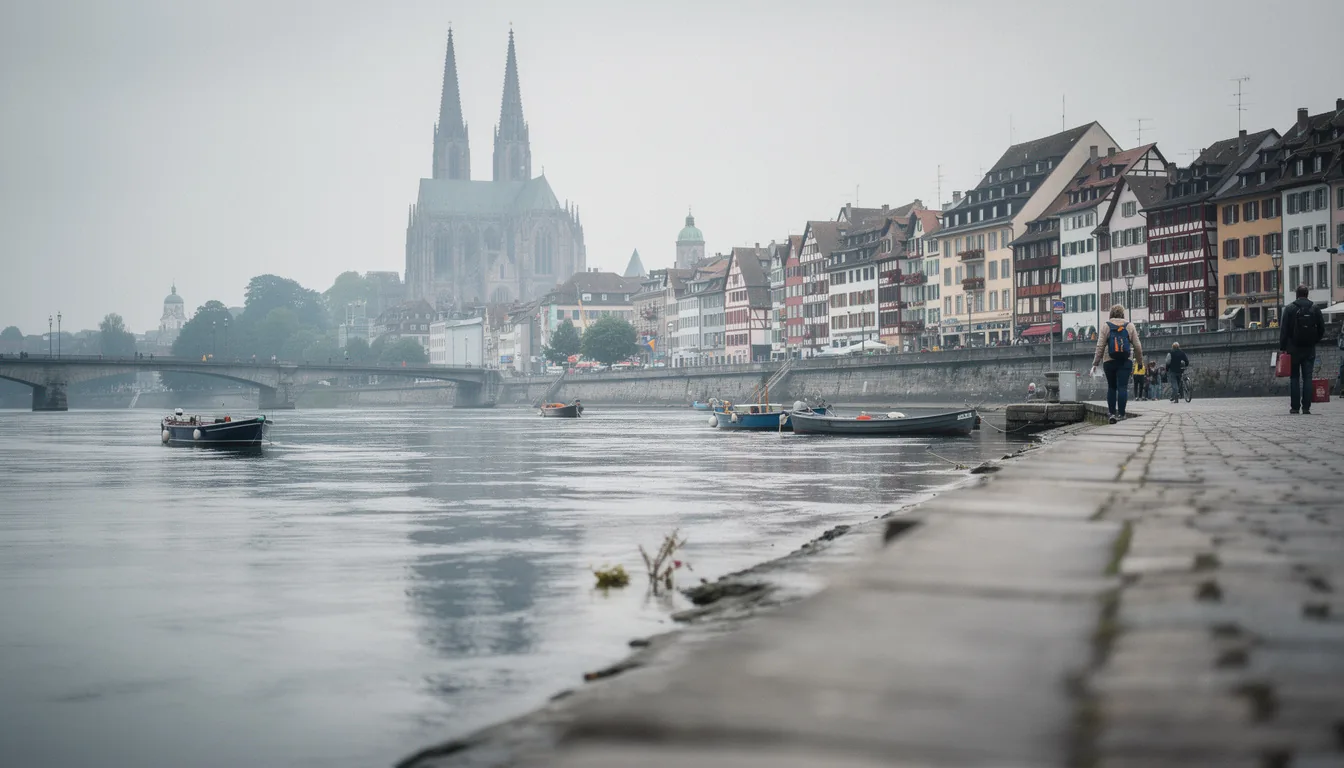 Basel's Rhine riverfront