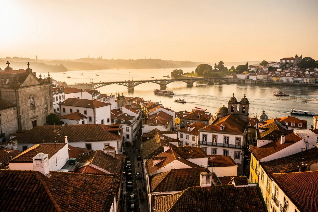 The riverside architecture of Porto, Portugal
