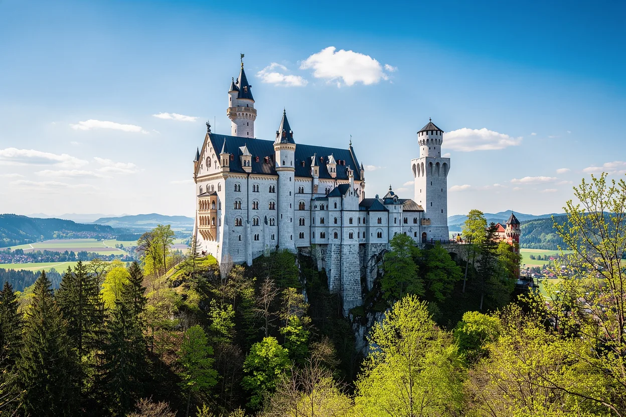 The fairytale towers of Neuschwanstein Castle